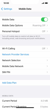 Press Add Data Plan.