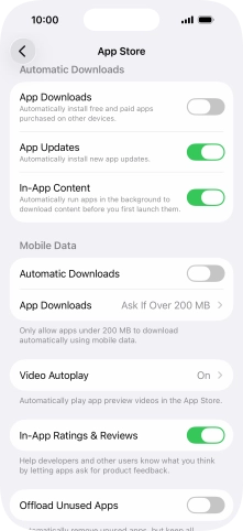 Press the indicator next to 
