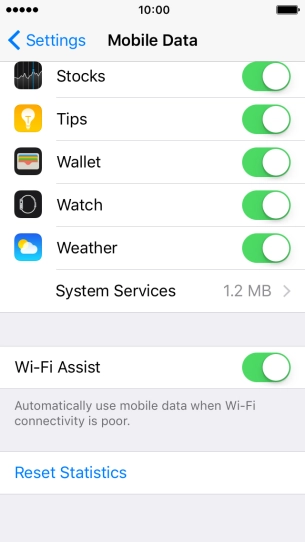 Press the indicator next to 