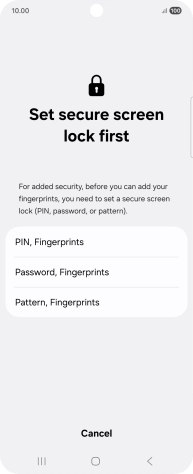Press the required phone lock code and follow the instructions on the screen to create an additional phone lock code.