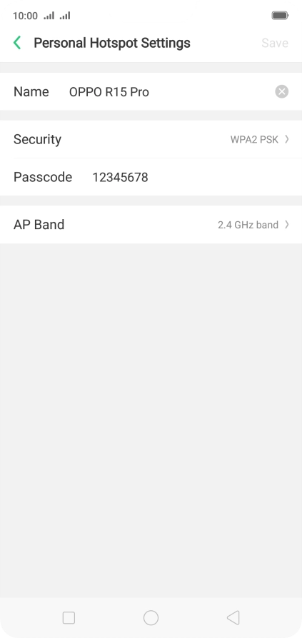 Press the field next to 