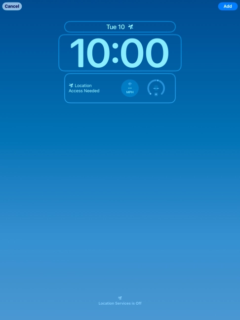 To customise the way the lock screen date is displayed, press the date widget and follow the instructions on the screen to select the required widget display mode.