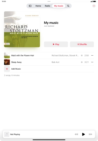 Go to the required category or playlist and press the required audio file. Go to the required category or playlist and press the required audio file.