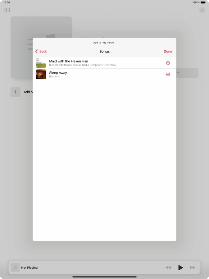 Go to the required category and press the required audio file.
