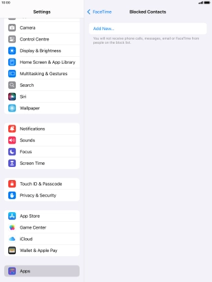 Press Add New... and follow the instructions on the screen to block a contact.