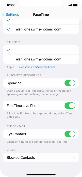 Press the indicator next to 