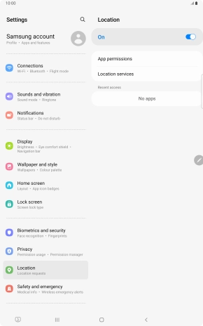 Press App permissions. Press App permissions.