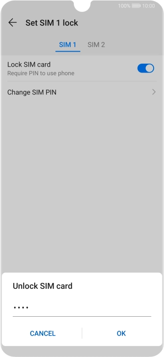 Key in your PIN and press OK.