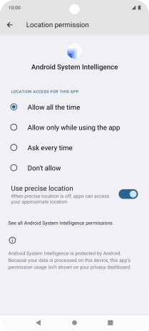Press the required setting to turn the function on or off.