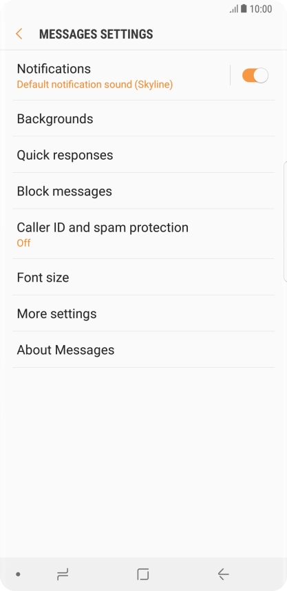 Press More settings.