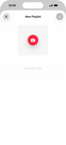 Press the text input field and key in a name for the playlist.