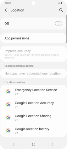 Press the indicator to turn the function on or off.