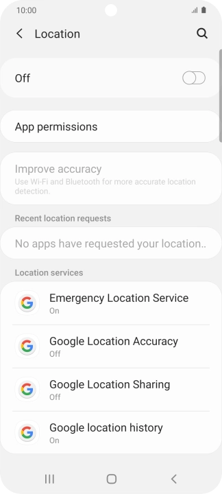 Press the indicator to turn the function on or off.