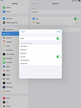 Press the indicator next to 