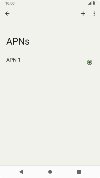 Press the new data connection icon.