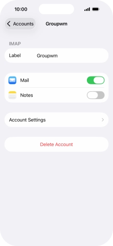 Press Account Settings.