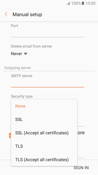 Press None to turn off the function.