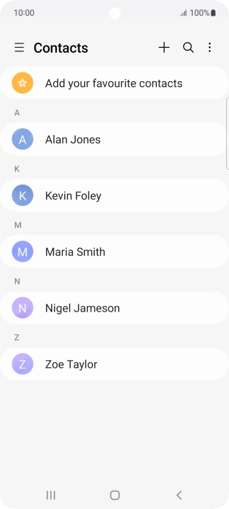Slide your finger right starting from the left side of the screen.