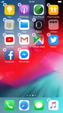 Press the delete icon.