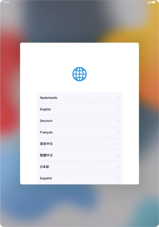 Press the required language. Press the required language.