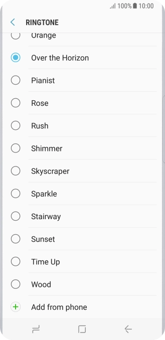 Press Add from phone.