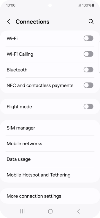 Press Mobile networks.