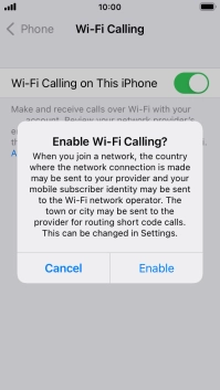If you turn on the function, press Enable.