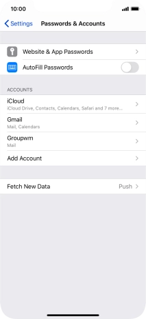 Press the required account.
