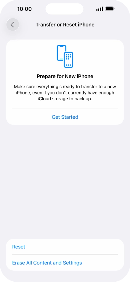 Press Reset. Press Reset.