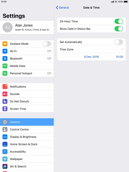 Press the indicator next to 