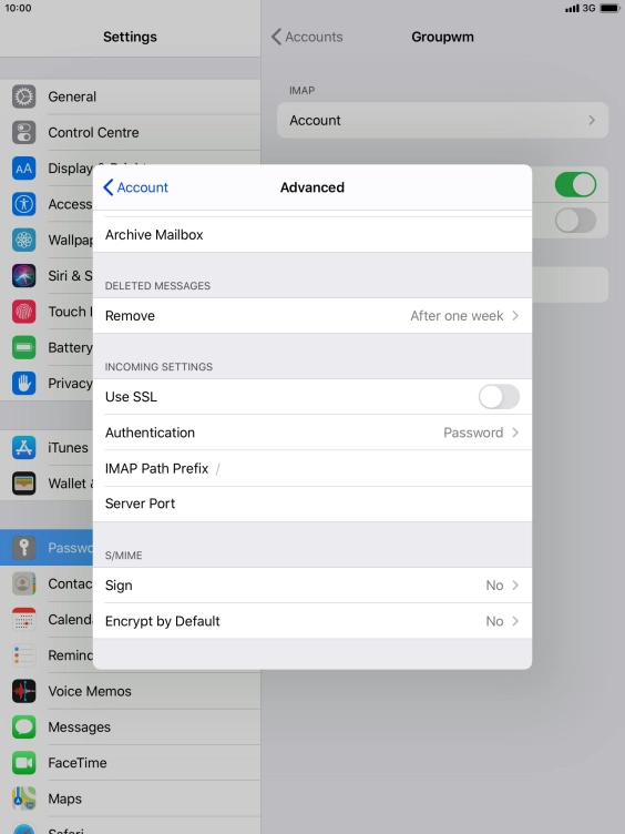 Press Authentication.