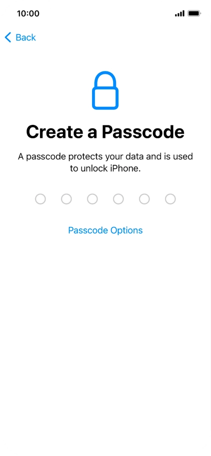 Press Passcode Options. Press Passcode Options.