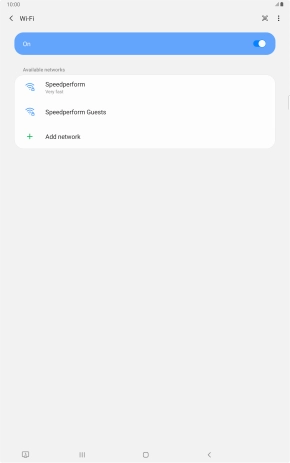 Press the required Wi-Fi network.