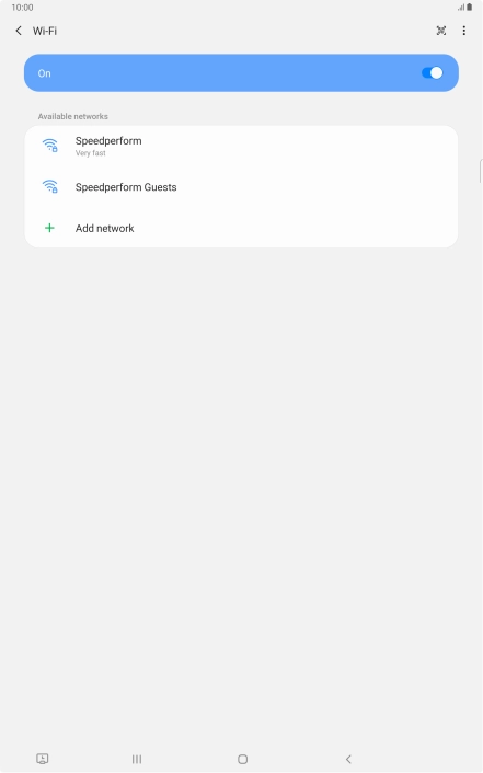Press the required Wi-Fi network.