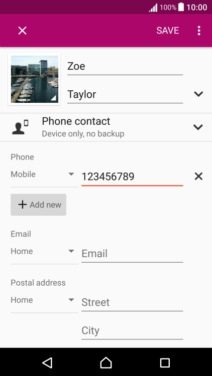 Press the drop down list next to the phone number.