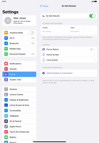 Press People and follow the instructions on the screen to select which contacts you would like to receive calls and notifications from when Do Not Disturb is turned on. Press People and follow the instructions on the screen to select which contacts you would like to receive calls and notifications from when Do Not Disturb is turned on.