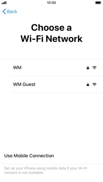 Press the required Wi-Fi network.