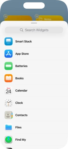 Press the required widget.