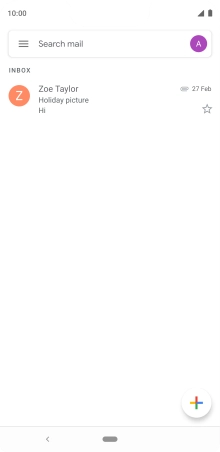 Press the email account icon.