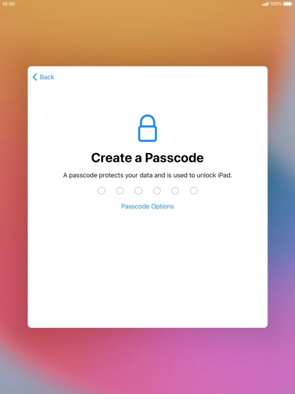 Press Passcode Options. Press Passcode Options.