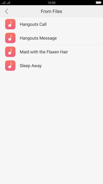 Press the required ring tones to hear them.