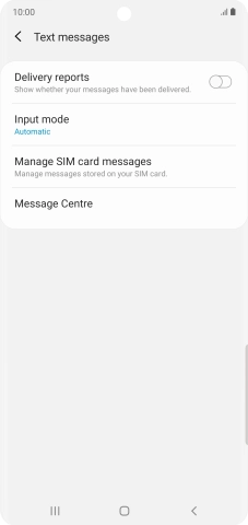 Press Message Centre.