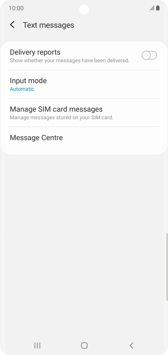 Press Message Centre.