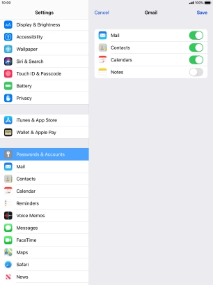 If this screen is displayed, you email account has been recognised and set up automatically. Follow the instructions on the screen to key in more information and finish setting up your tablet.