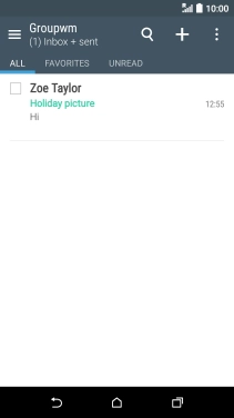 Slide your finger right starting from the left side of the screen.