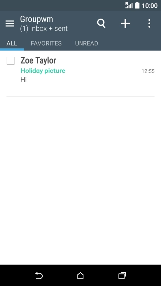 Slide your finger right starting from the left side of the screen.