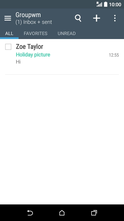 Slide your finger right starting from the left side of the screen.