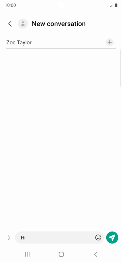 Press the send icon when you've finished your text message.