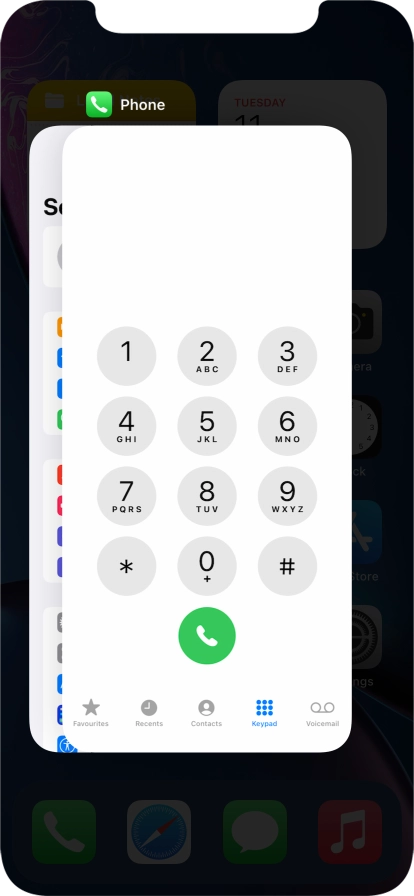 Slide upwards on the required application to end it.