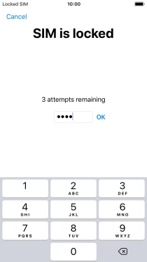 If your SIM is locked, key in your PIN and press OK.